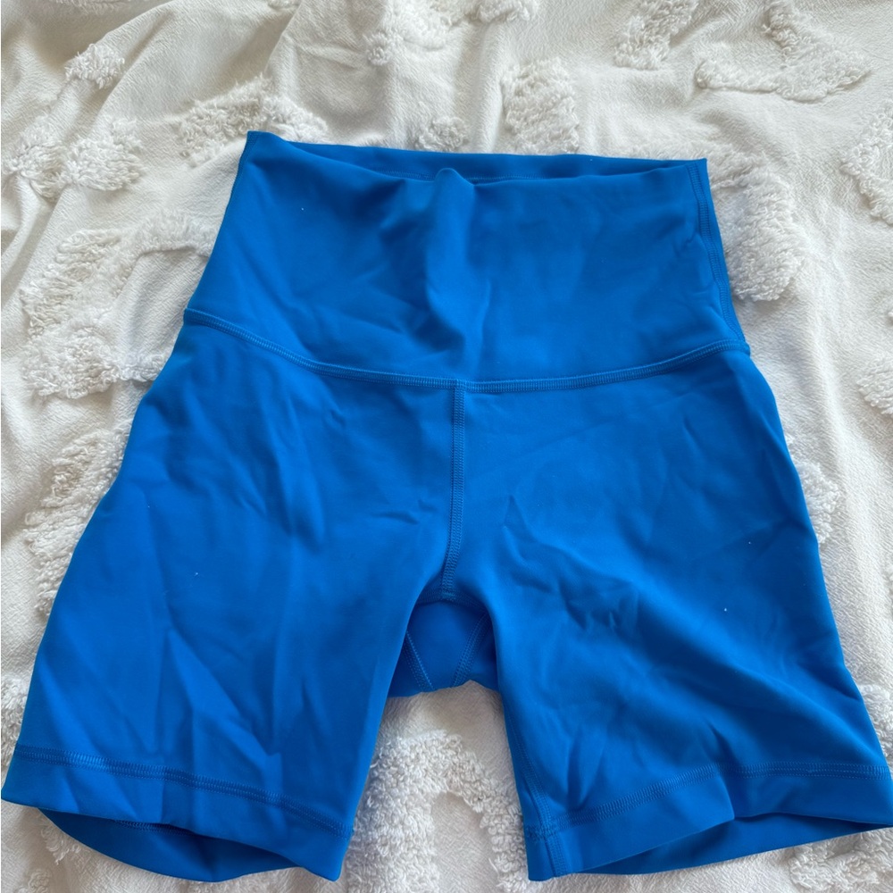 Lululemon blue biker shorts